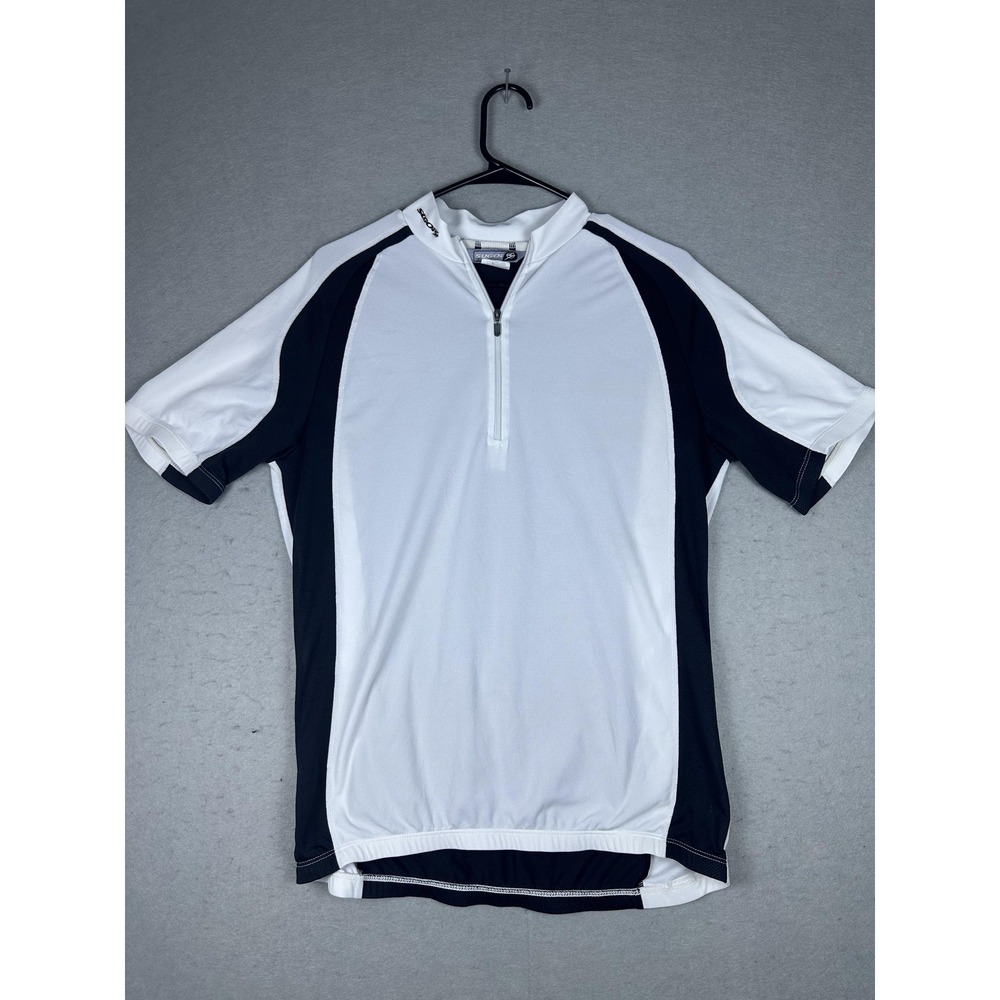 Sugoi Cycling Jersey Shirt Mens Large White Black Half Zip‎ Bike Performance Top